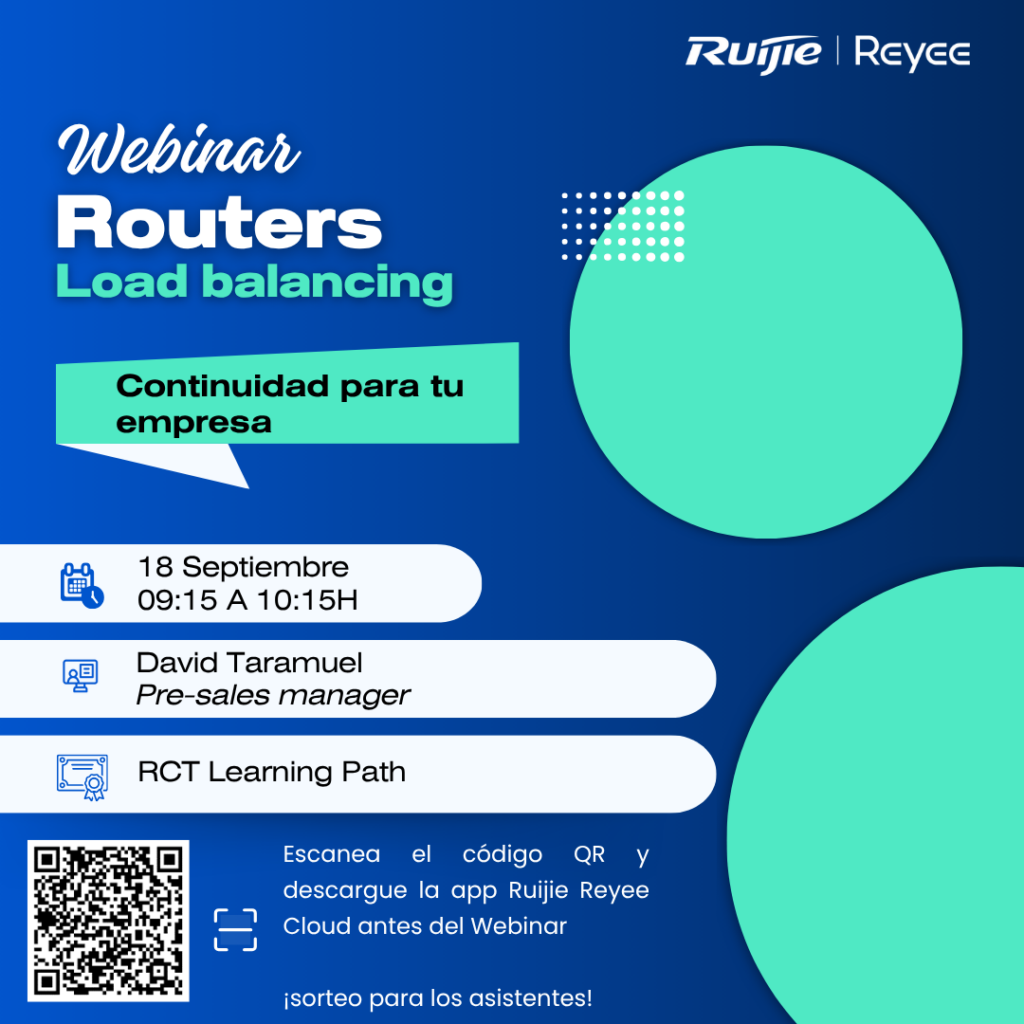 Webinar Reyee sobre routers y balanceo de carga, 18 de septiembre