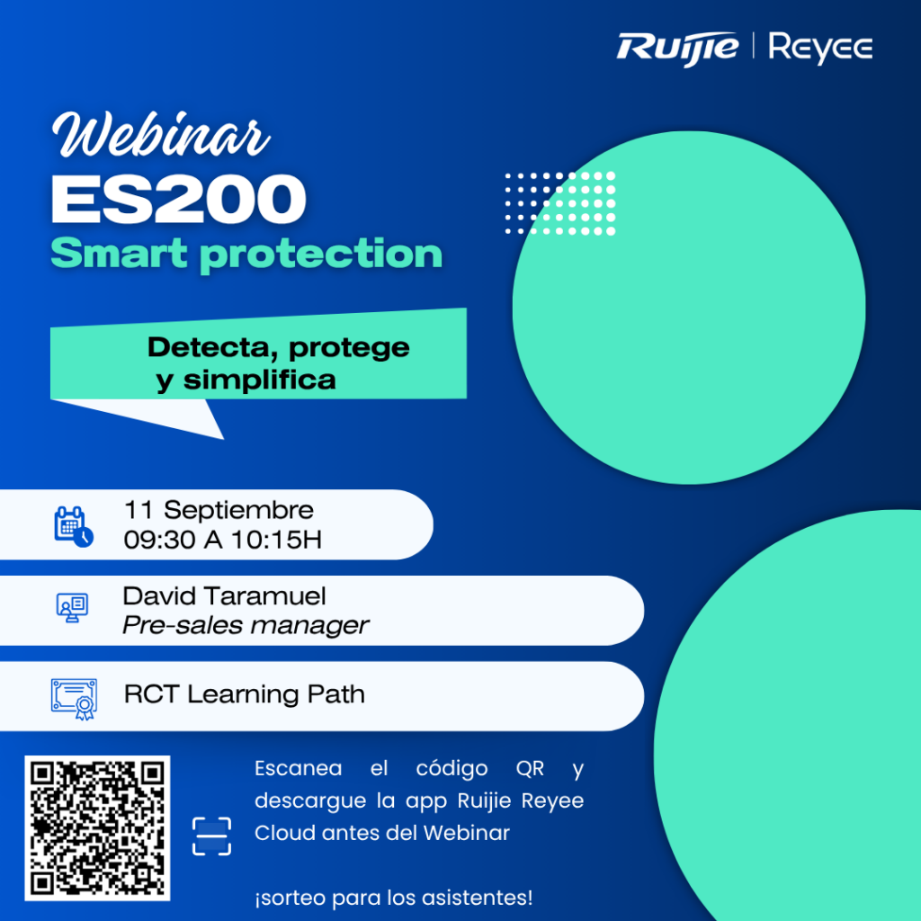Webinar Reyee sobre switches ES200 y Smart Protection, 11 de septiembre